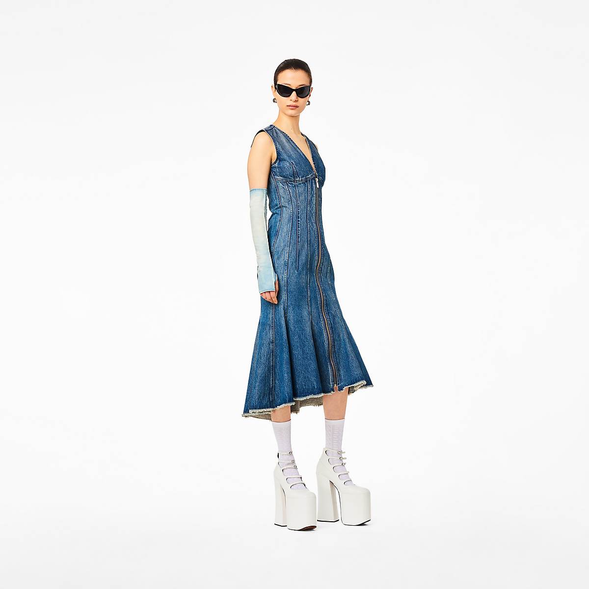 Marc Jacobs Wave Denim Klänning Dam Blå | PEA-356180