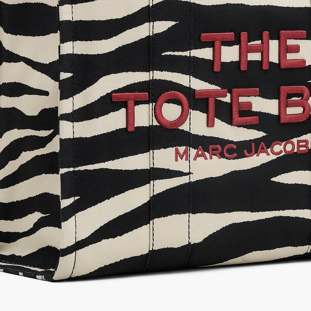 Marc Jacobs Zebra Canvas Large Toteväska Dam Svarta Vita | IUF-308627