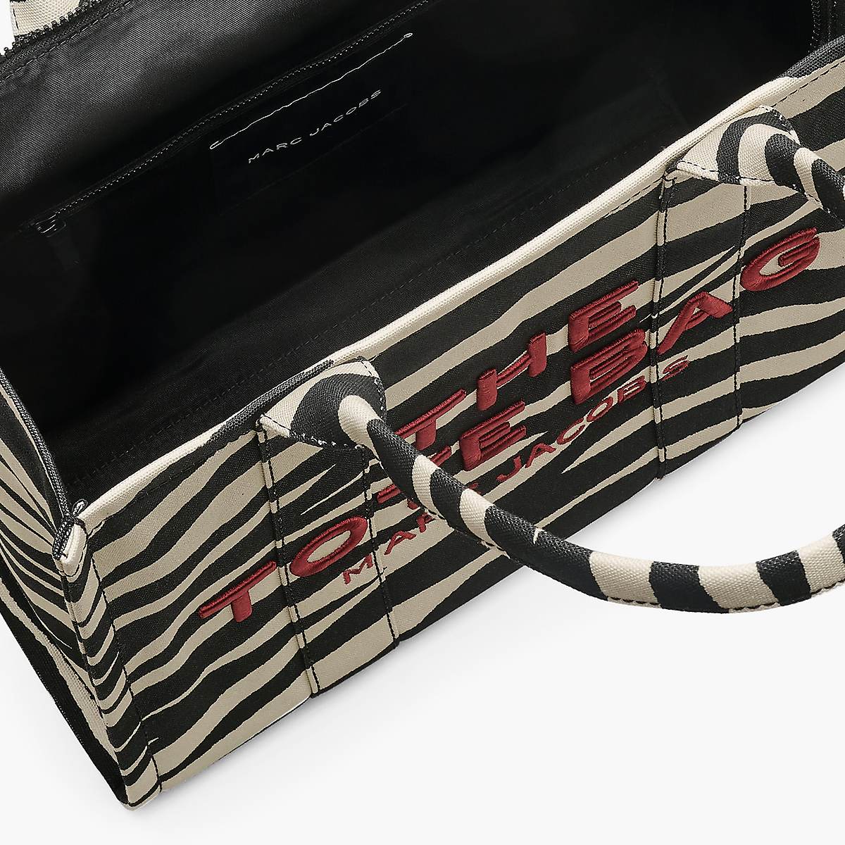 Marc Jacobs Zebra Canvas Large Toteväska Dam Svarta Vita | IUF-308627