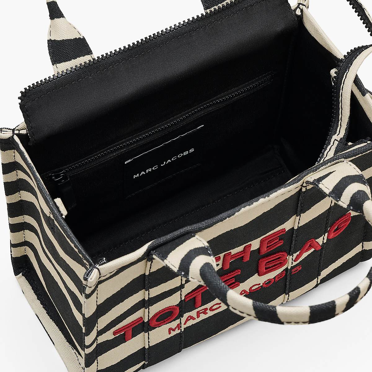 Marc Jacobs Zebra Canvas Small Toteväska Dam Svarta Vita | QCP-471923