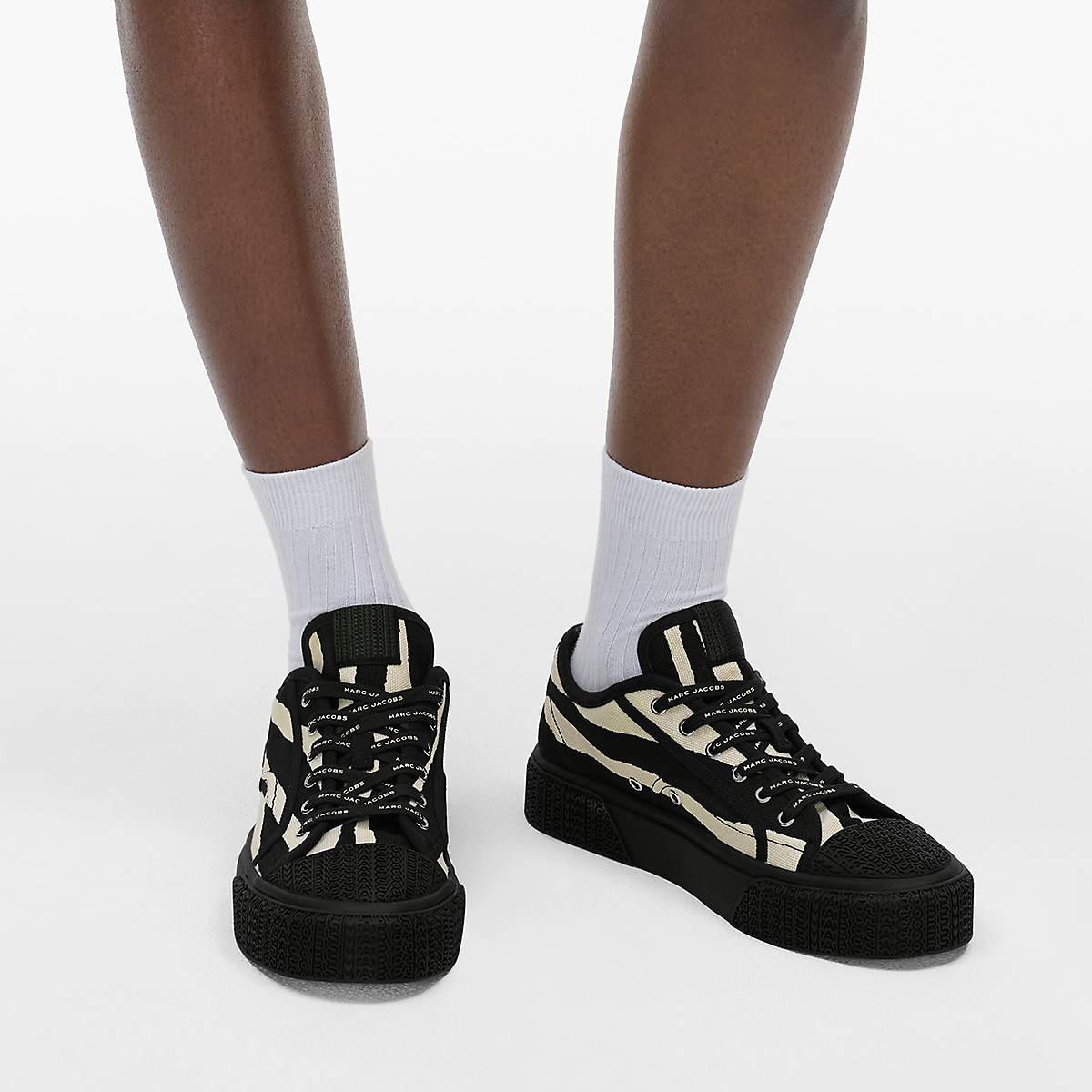 Marc Jacobs Zebra Canvas Sneakers Dam Svarta Vita | YKG-105632