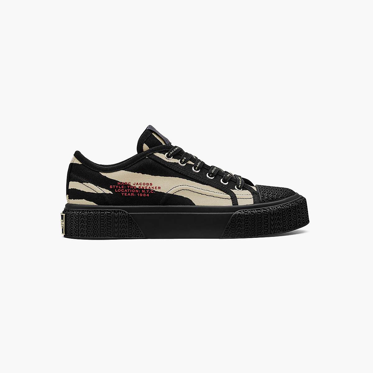 Marc Jacobs Zebra Canvas Sneakers Dam Svarta Vita | YKG-105632