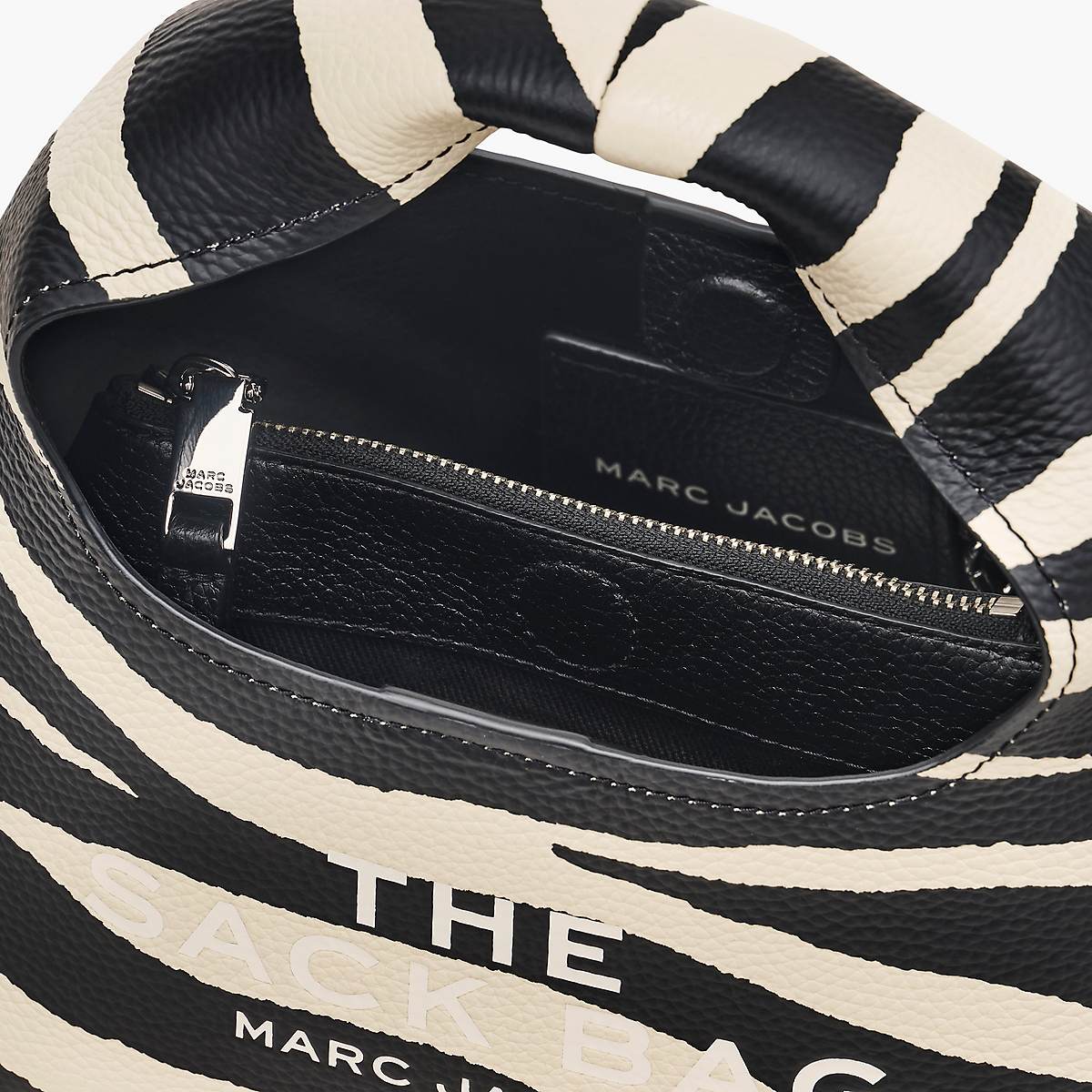 Marc Jacobs Zebra Leather Mini Sack Handväska Dam Svarta Vita | GWO-396482