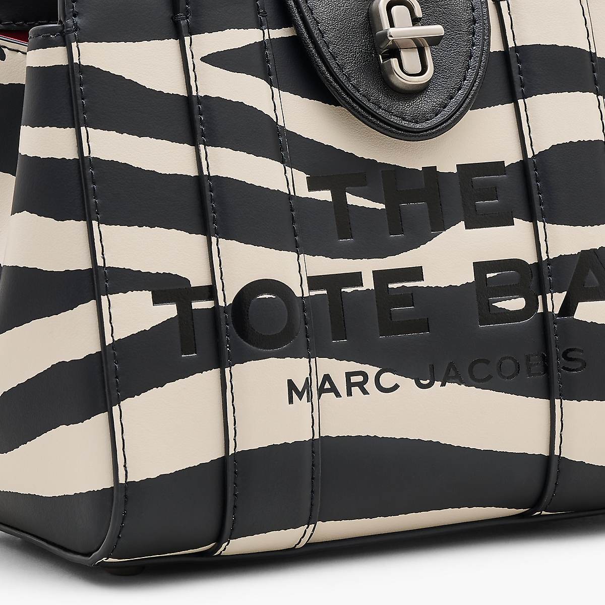 Marc Jacobs Zebra Turnlock Crossbody Toteväska Dam Svarta Vita | GHM-261354