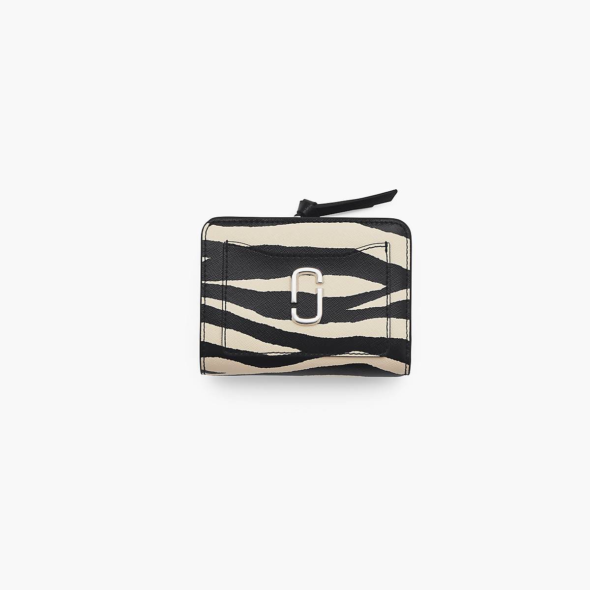 Marc Jacobs Zebra Utility Snapshot Mini Compact Plånbok Dam Svarta Vita | TXG-975086